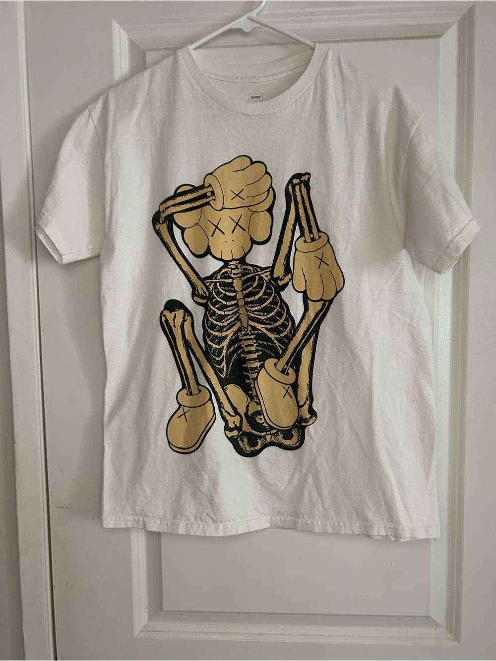 KAWS Skeleton New Fiction T-Shirt Bone Men's Size Medium